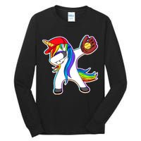 Dabbing Softball Unicorn Tall Long Sleeve T-Shirt