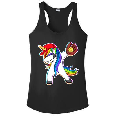 Dabbing Softball Unicorn Ladies PosiCharge Competitor Racerback Tank