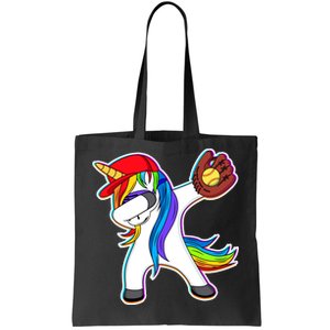 Dabbing Softball Unicorn Tote Bag