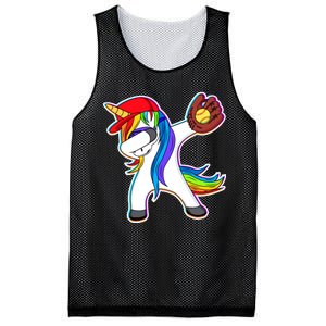 Dabbing Softball Unicorn Mesh Reversible Basketball Jersey Tank