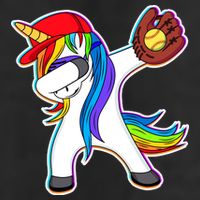 Dabbing Softball Unicorn Tumbler