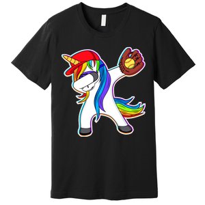 Dabbing Softball Unicorn Premium T-Shirt