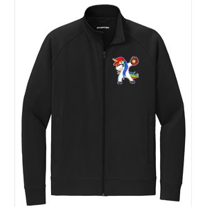 Dabbing Softball Unicorn Stretch Full-Zip Cadet Jacket