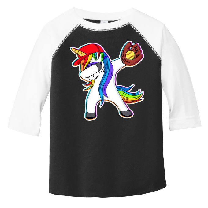 Dabbing Softball Unicorn Toddler Fine Jersey T-Shirt