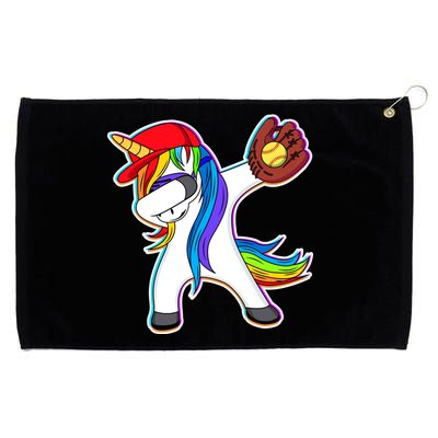 Dabbing Softball Unicorn Grommeted Golf Towel