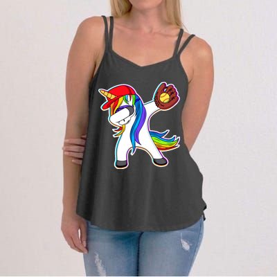 Dabbing Softball Unicorn Women's Strappy Tank