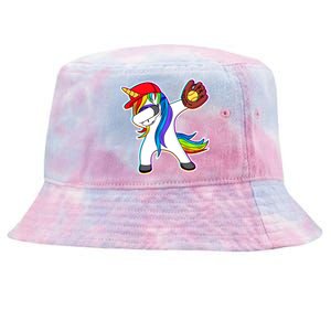 Dabbing Softball Unicorn Tie-Dyed Bucket Hat