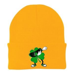 Dabbing St. Patrick's Day Shamrock Knit Cap Winter Beanie