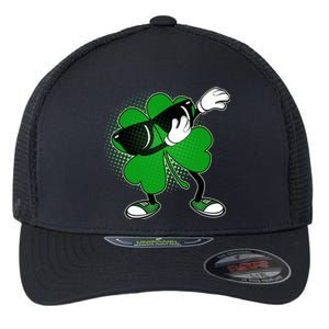 Dabbing St. Patrick's Day Shamrock Flexfit Unipanel Trucker Cap