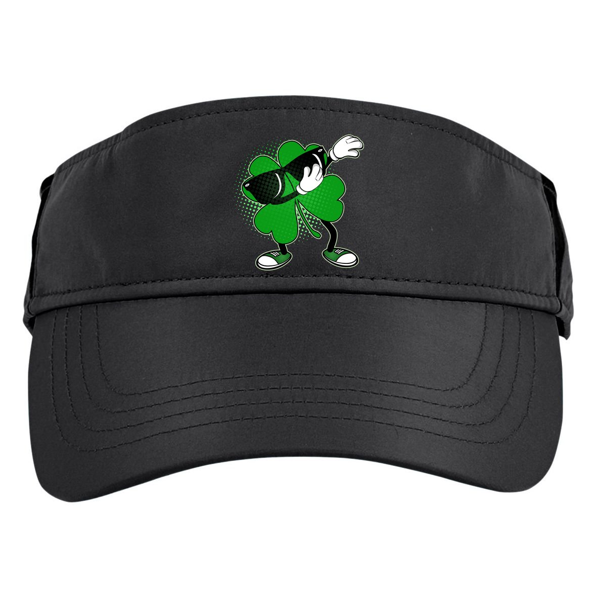Dabbing St. Patrick's Day Shamrock Adult Drive Performance Visor