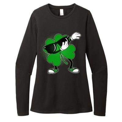 Dabbing St. Patrick's Day Shamrock Womens CVC Long Sleeve Shirt