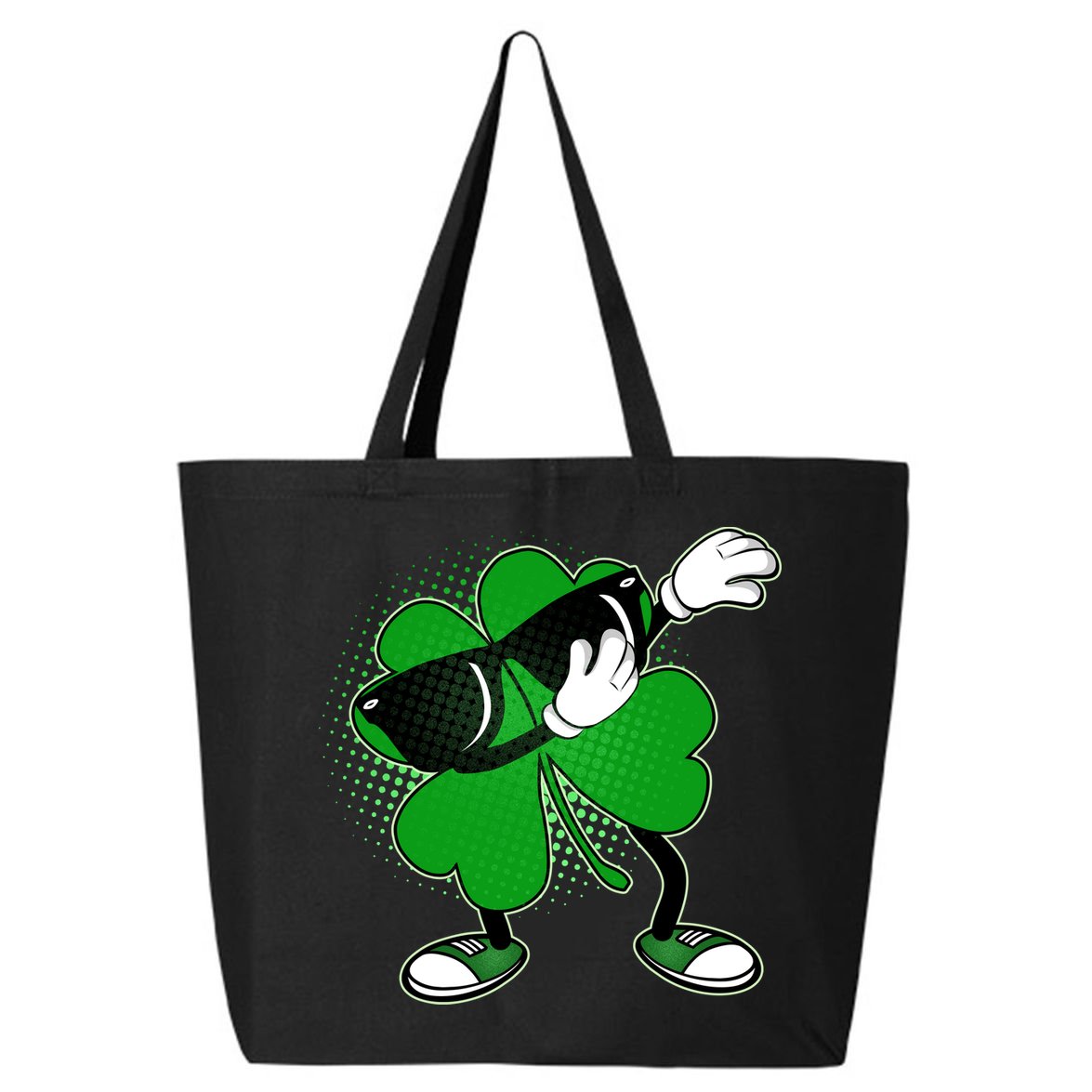 Dabbing St. Patrick's Day Shamrock 25L Jumbo Tote