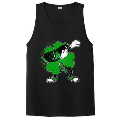 Dabbing St. Patrick's Day Shamrock PosiCharge Competitor Tank