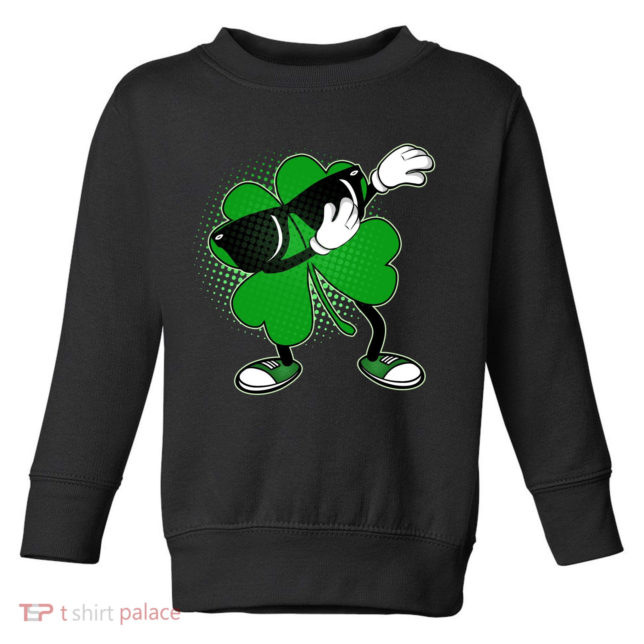 Dabbing St. Patrick's Day Shamrock Toddler Sweatshirt