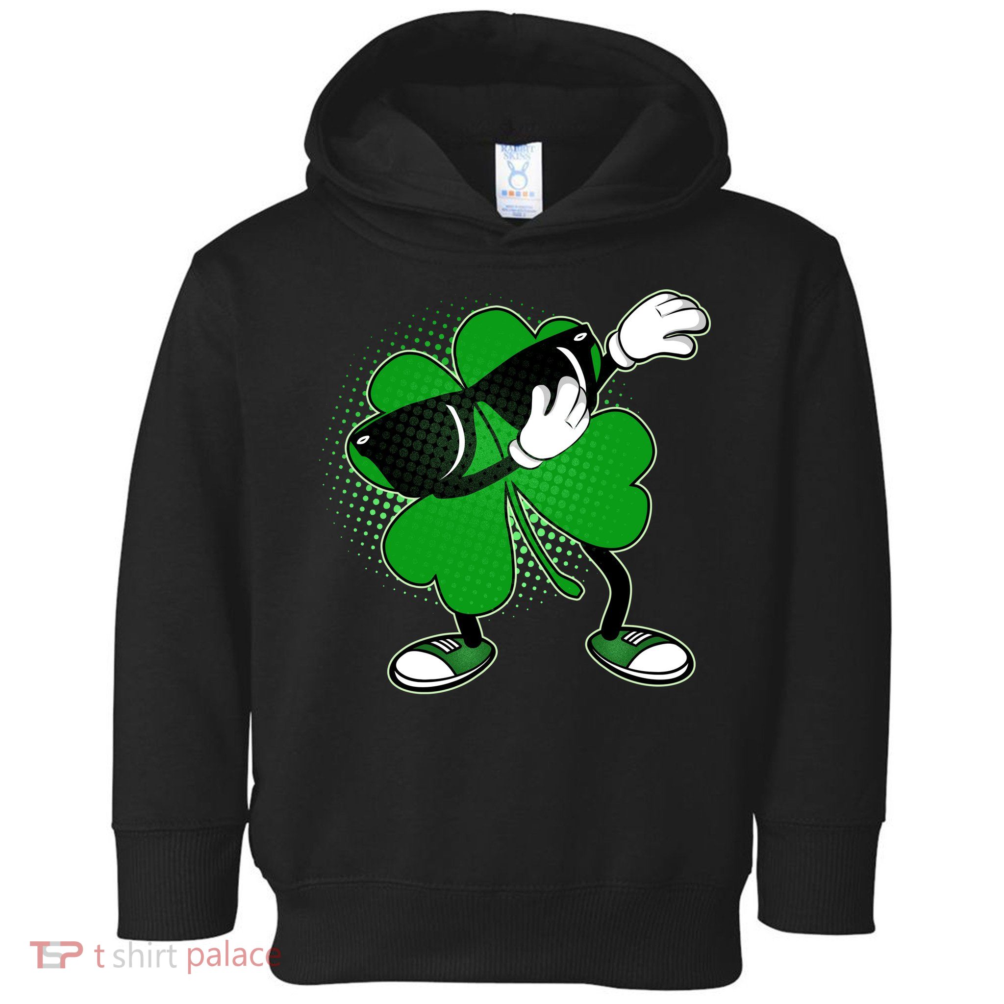 Dabbing St. Patrick's Day Shamrock Toddler Hoodie