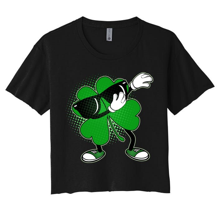 Dabbing St. Patrick's Day Shamrock Crop Top