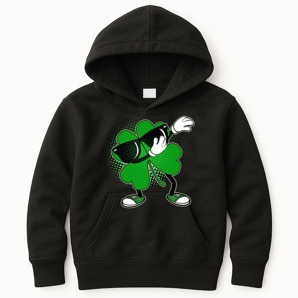 Dabbing St. Patrick's Day Shamrock Kids Hoodie