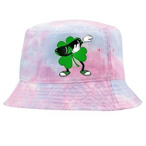 Dabbing St. Patrick's Day Shamrock Tie-Dyed Bucket Hat