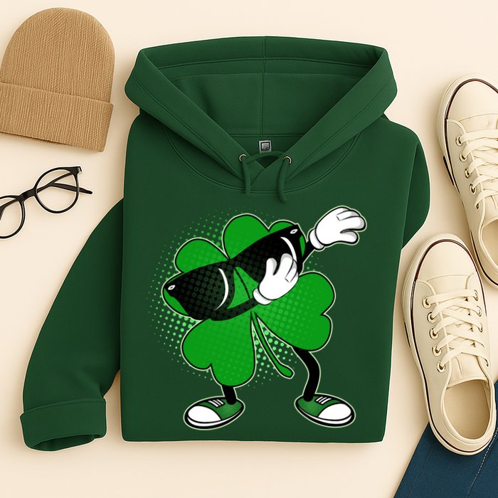 Dabbing St. Patrick's Day Shamrock Hoodie