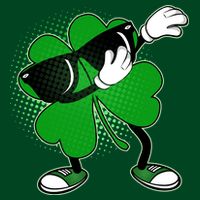Dabbing St. Patrick's Day Shamrock Poster