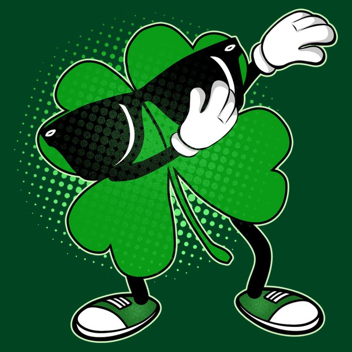 Dabbing St. Patrick's Day Shamrock Poster