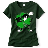 Dabbing St. Patrick's Day Shamrock Womens T-Shirt