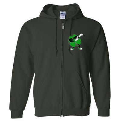 Dabbing St. Patrick's Day Shamrock Full Zip Hoodie