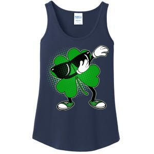 Dabbing St. Patrick's Day Shamrock Ladies Essential Tank