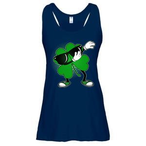 Dabbing St. Patrick's Day Shamrock Ladies Essential Flowy Tank