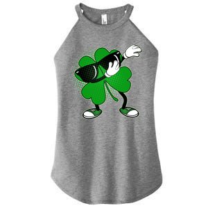 Dabbing St. Patrick's Day Shamrock Women's Perfect Tri Rocker Tank