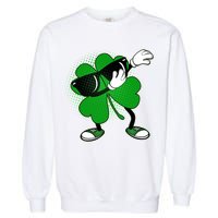 Dabbing St. Patrick's Day Shamrock Garment-Dyed Sweatshirt