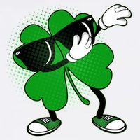 Dabbing St. Patrick's Day Shamrock Garment-Dyed Sweatshirt