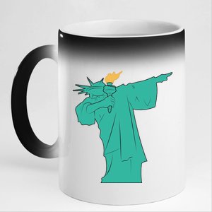 Dabbing Statue Of Liberty 11oz Black Color Changing Mug