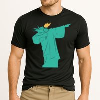 Dabbing Statue Of Liberty Cooling Performance Crew T-Shirt