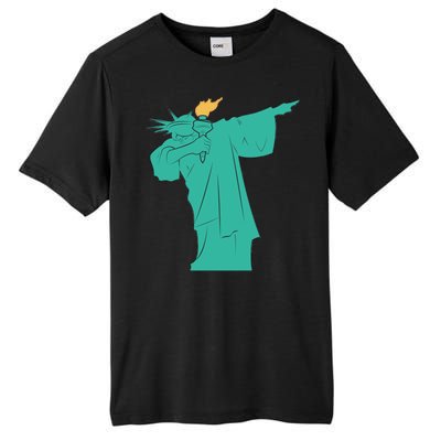 Dabbing Statue Of Liberty Tall Fusion ChromaSoft Performance T-Shirt