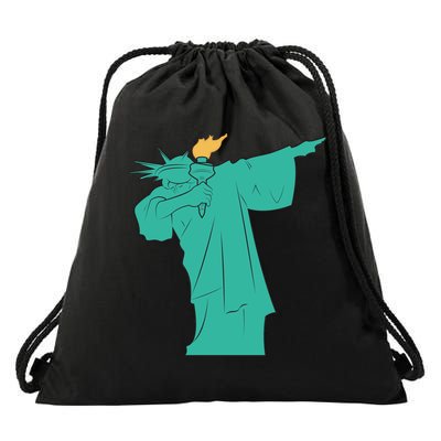 Dabbing Statue Of Liberty Drawstring Bag