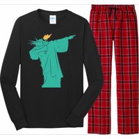 Dabbing Statue Of Liberty Long Sleeve Pajama Set