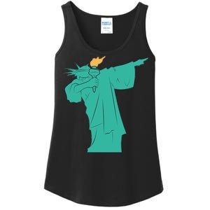 Dabbing Statue Of Liberty Ladies Essential Tank