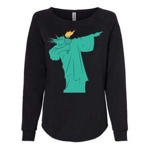 Dabbing Statue Of Liberty Womens California Wash Sweatshirt