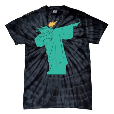 Dabbing Statue Of Liberty Tie-Dye T-Shirt