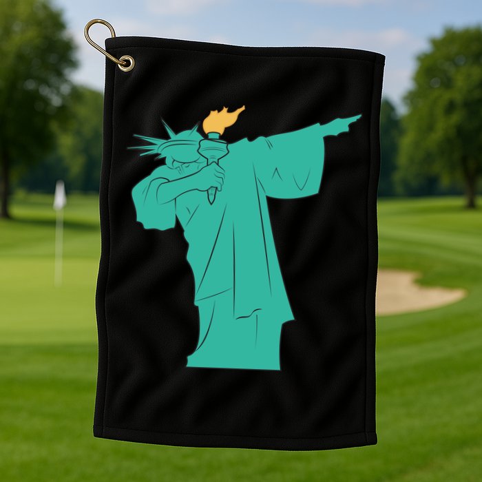 Dabbing Statue Of Liberty Golf Towel