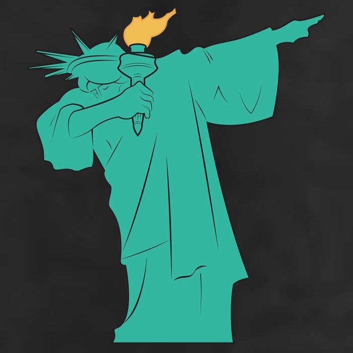 Dabbing Statue Of Liberty Golf Towel