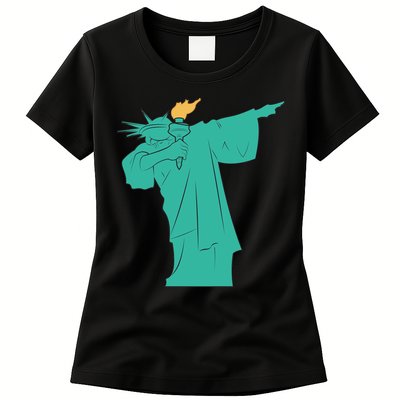 Dabbing Statue Of Liberty Womens T-Shirt