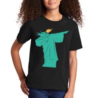 Dabbing Statue Of Liberty Kids T-Shirt