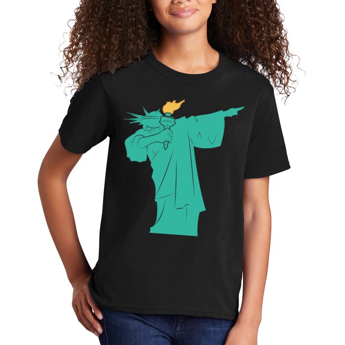 Dabbing Statue Of Liberty Kids T-Shirt