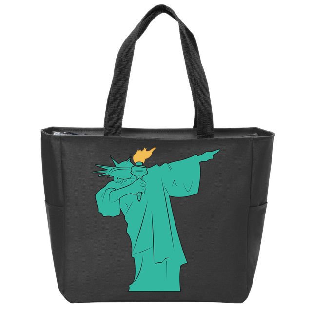Dabbing Statue Of Liberty Zip Tote Bag