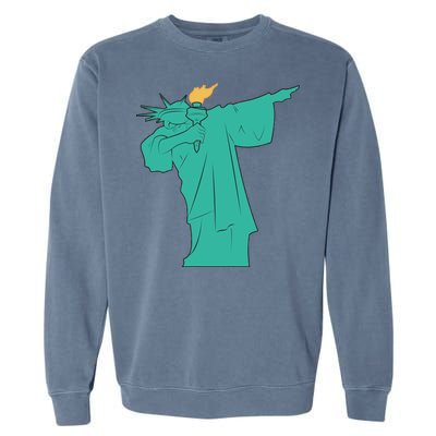 Dabbing Statue Of Liberty Garment-Dyed Sweatshirt