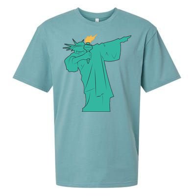 Dabbing Statue Of Liberty Sueded Cloud Jersey T-Shirt