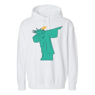 Dabbing Statue Of Liberty Garment-Dyed Fleece Hoodie