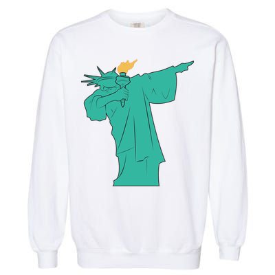 Dabbing Statue Of Liberty Garment-Dyed Sweatshirt